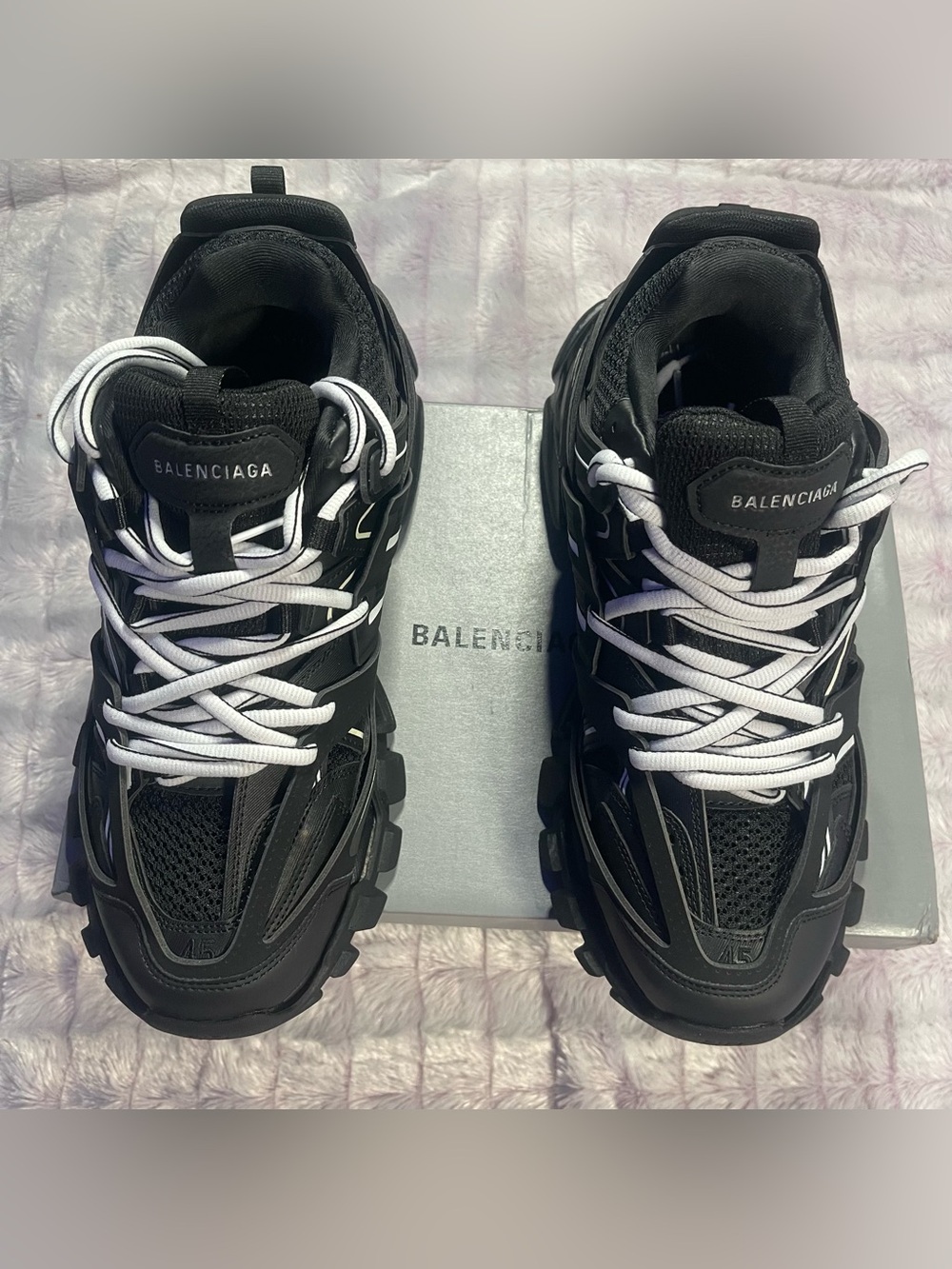 Balenciaga Black Sneakers with White Laces